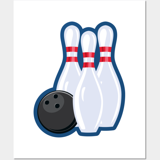 Bowling Night Wall Art by SWON Design